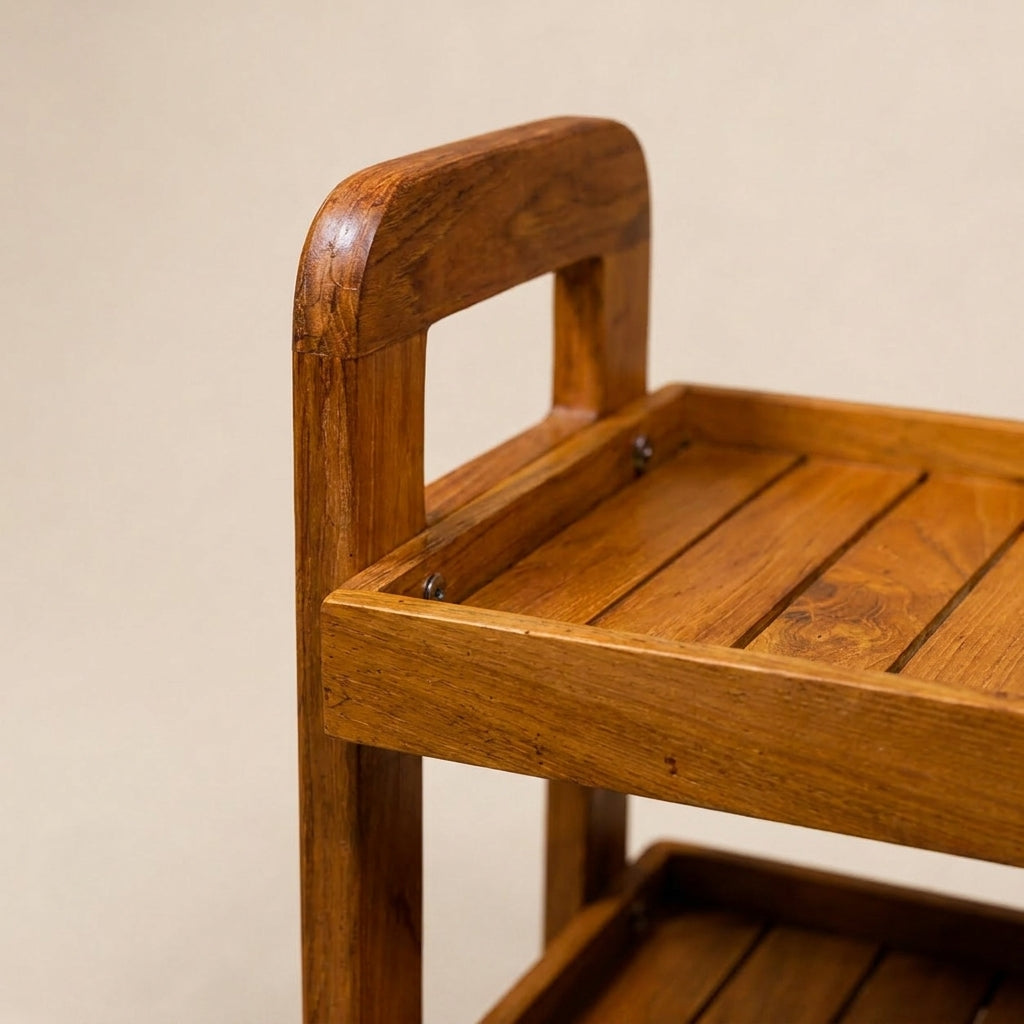 Premium Teak Wood Shelf Organizer
