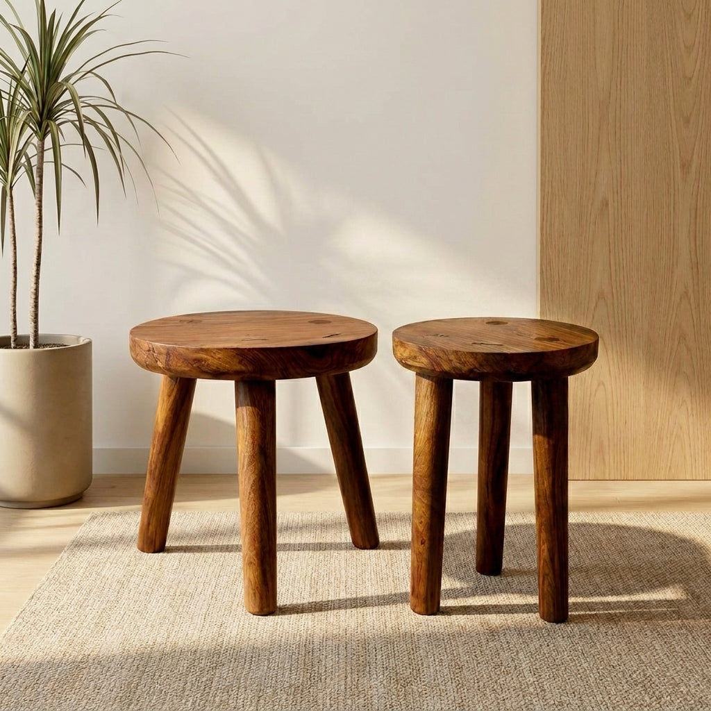 Uttarakhand Sheesham Wood Stool
