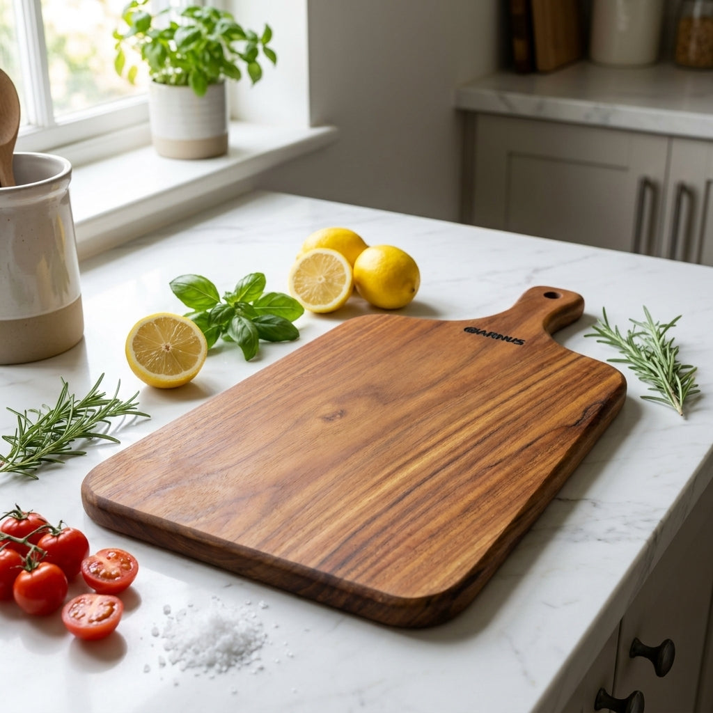 Teak Wood Chopping Board with Handle