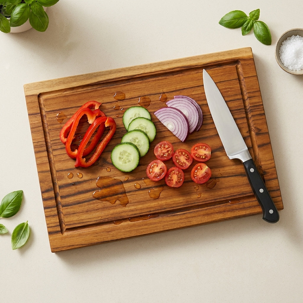 Trends Teak Wood Chopping Board with Groove