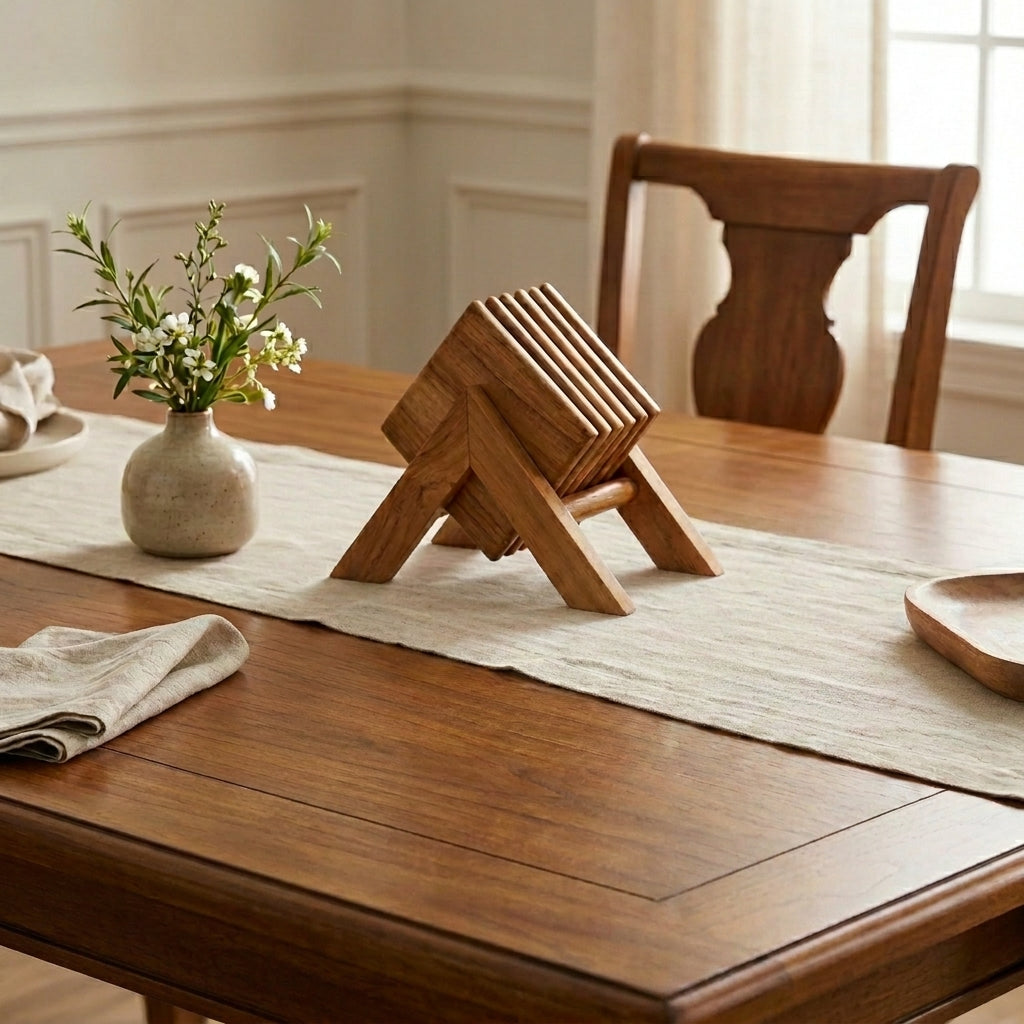 Square Teak Wood Coaster