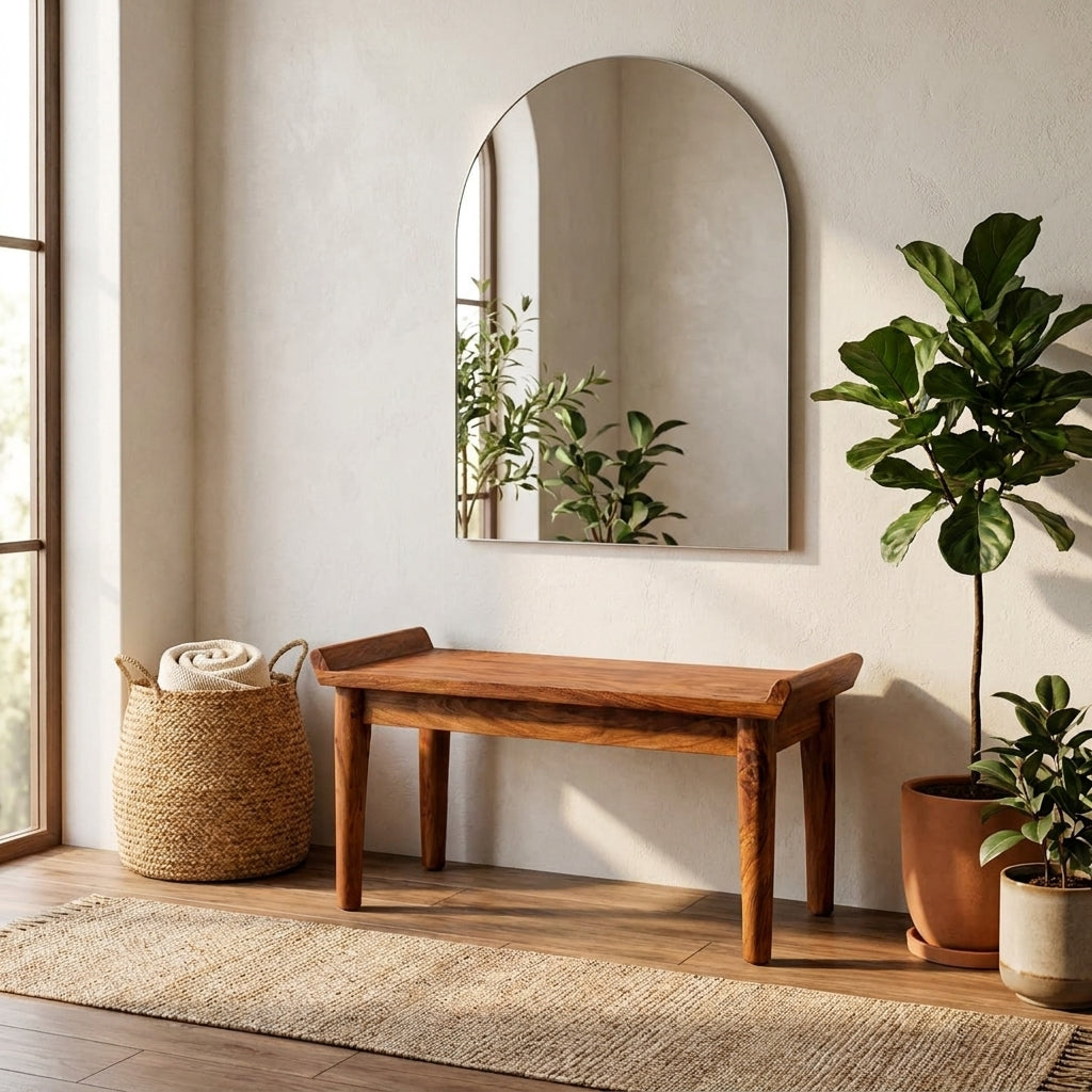 Uttarakhand Sheesham Wood Bench | 2-Seater