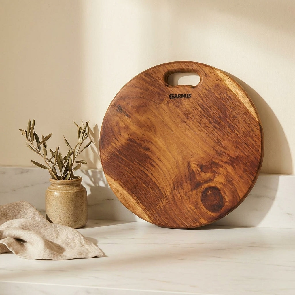 Round Teak Wood Chopping Board