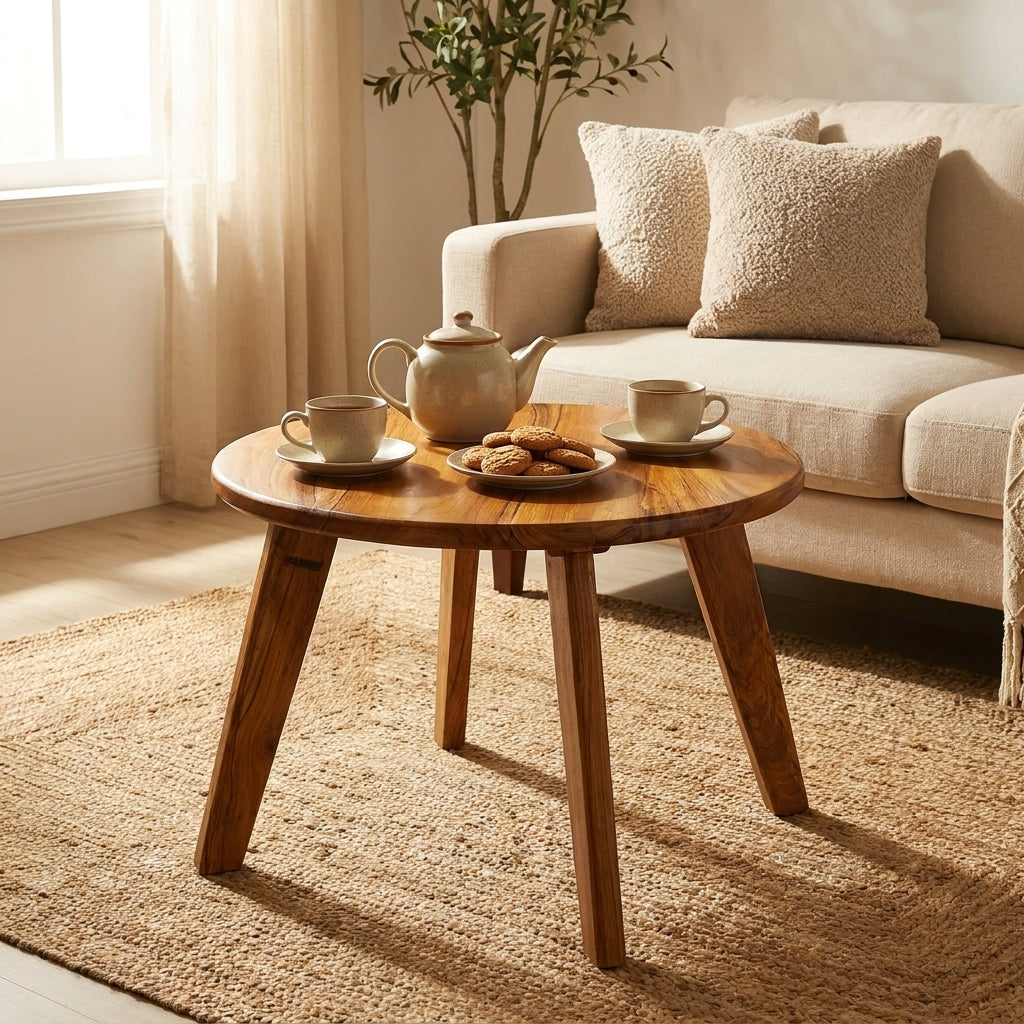 Wooden Coffee Table - Round