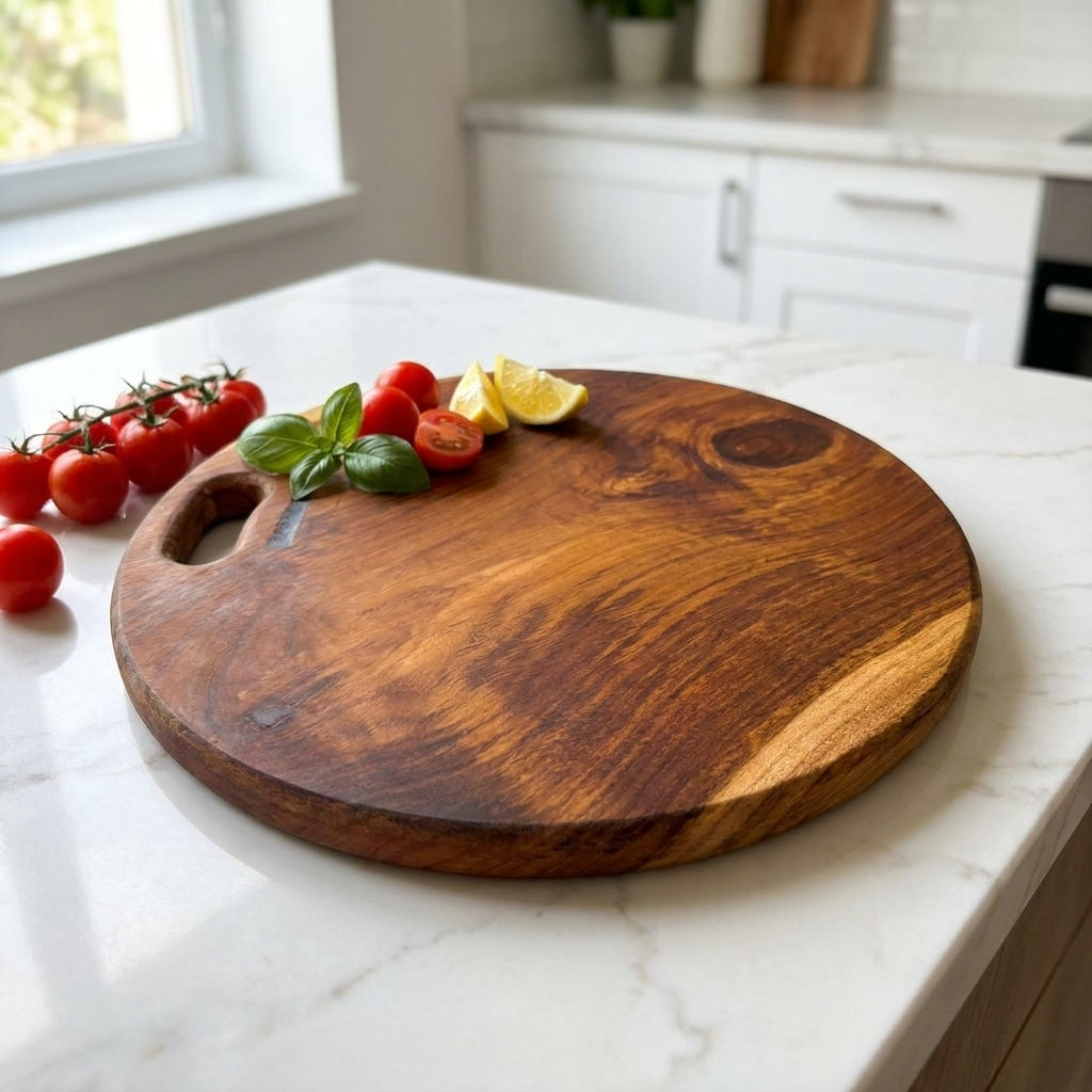 Round Teak Wood Chopping Board