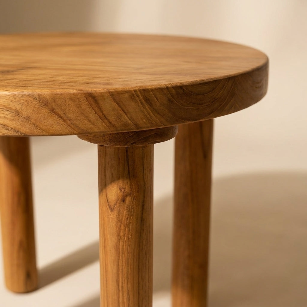 Teak Wood Round Coffee Table