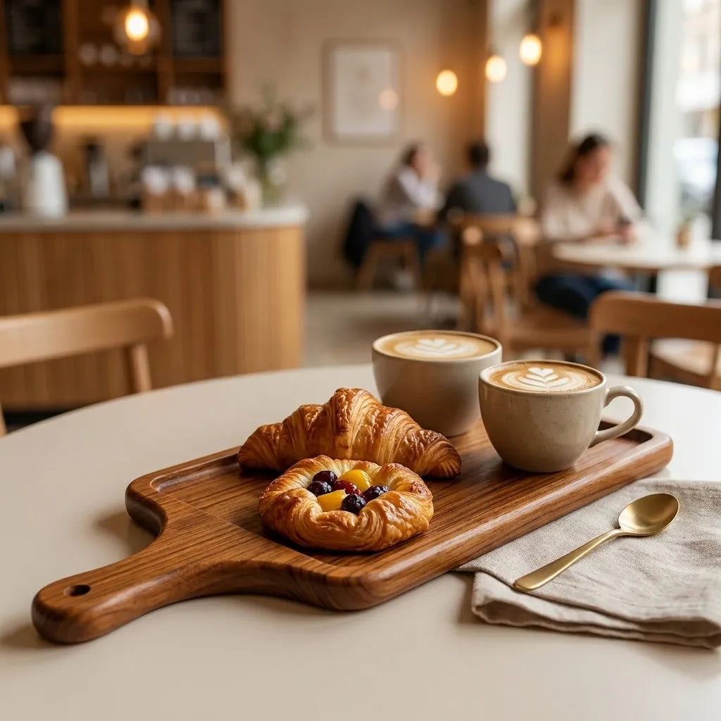 Teak Wood Paddle Serving Tray