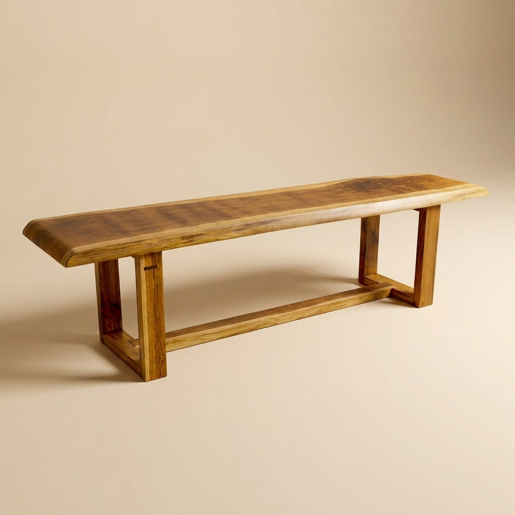 Saaj Solid Wood Long Bench – 4 Seater
