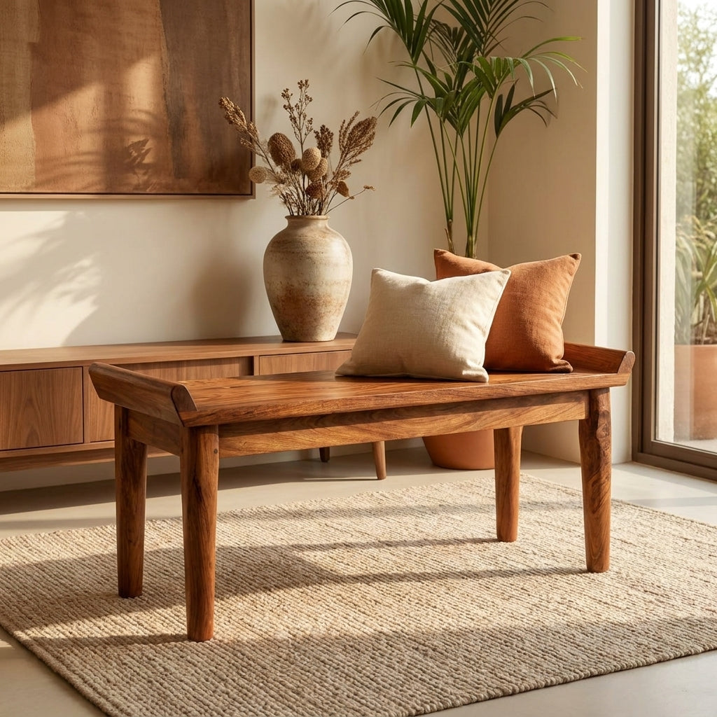 Uttarakhand Sheesham Wood Bench | 2-Seater