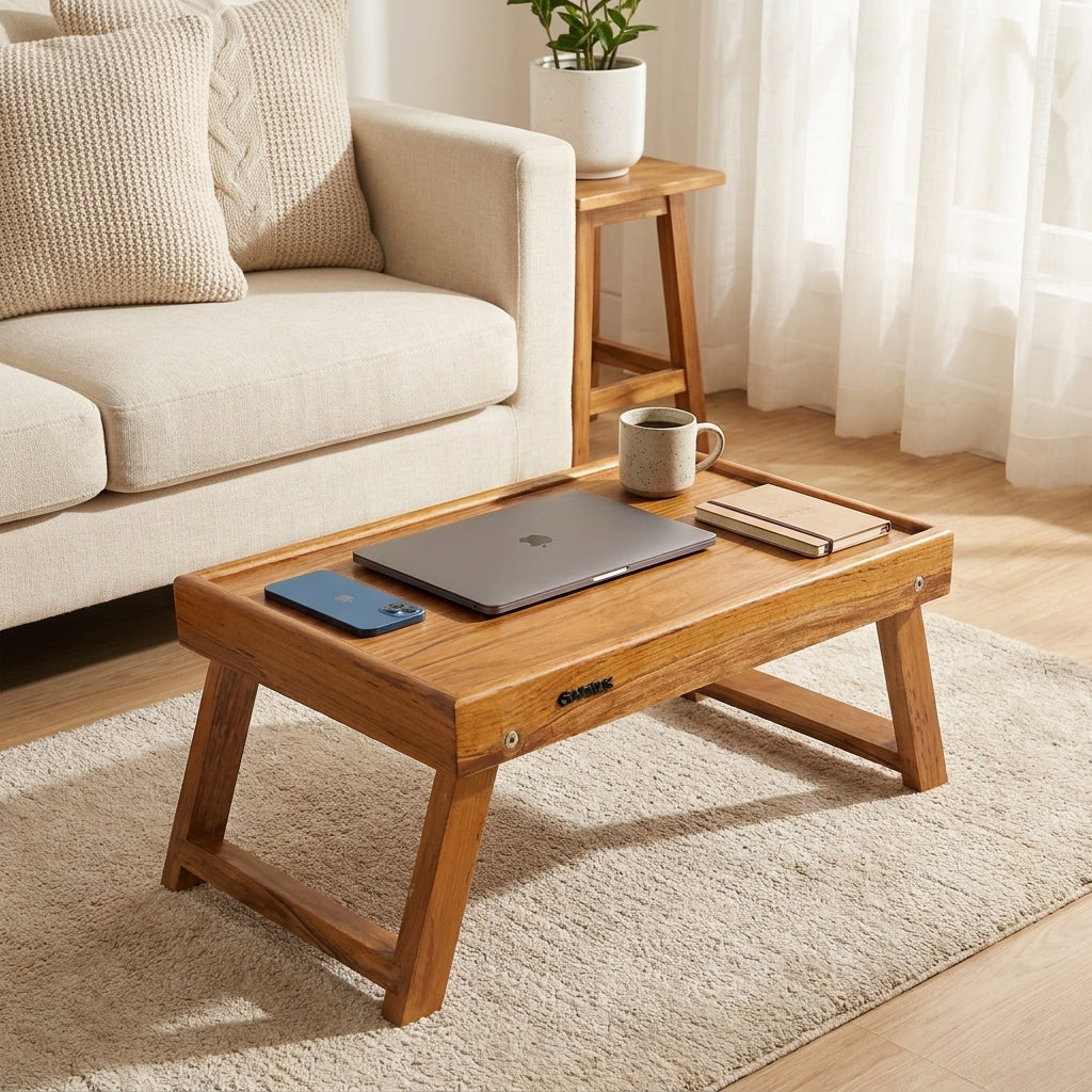 Multipurpose Teak Wood Foldable Table