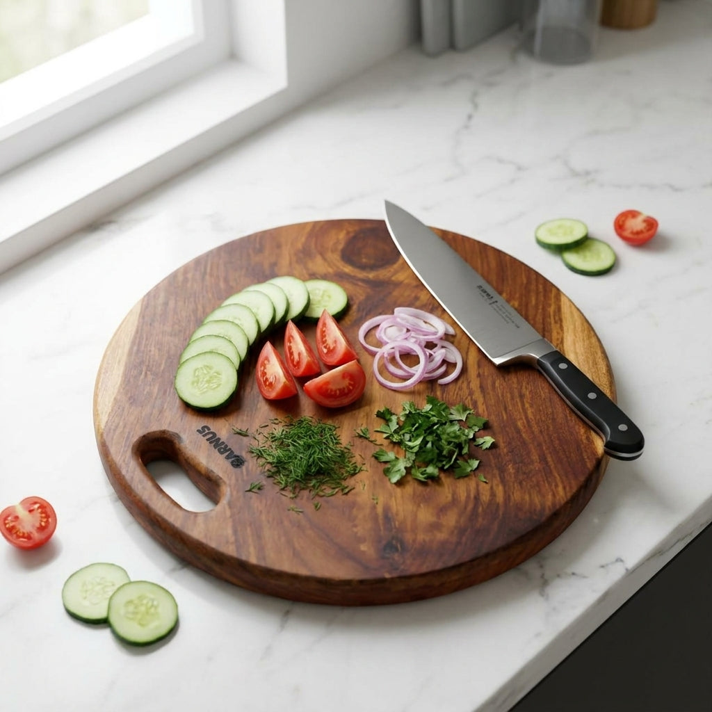 Round Teak Wood Chopping Board