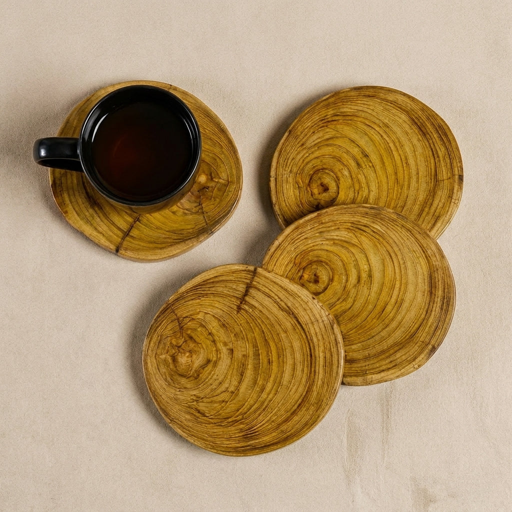 Natural Teak Wood Tea Coaster