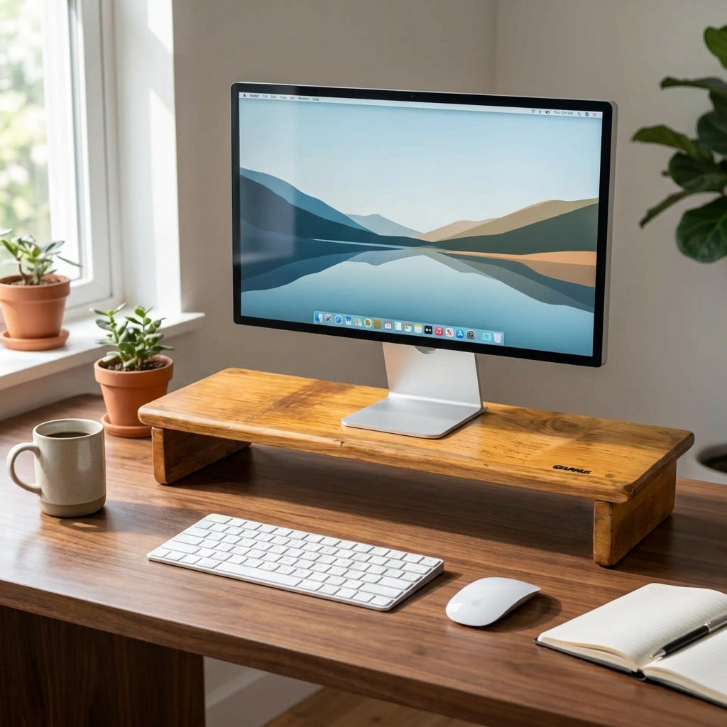 Wooden Monitor Stand for Desk