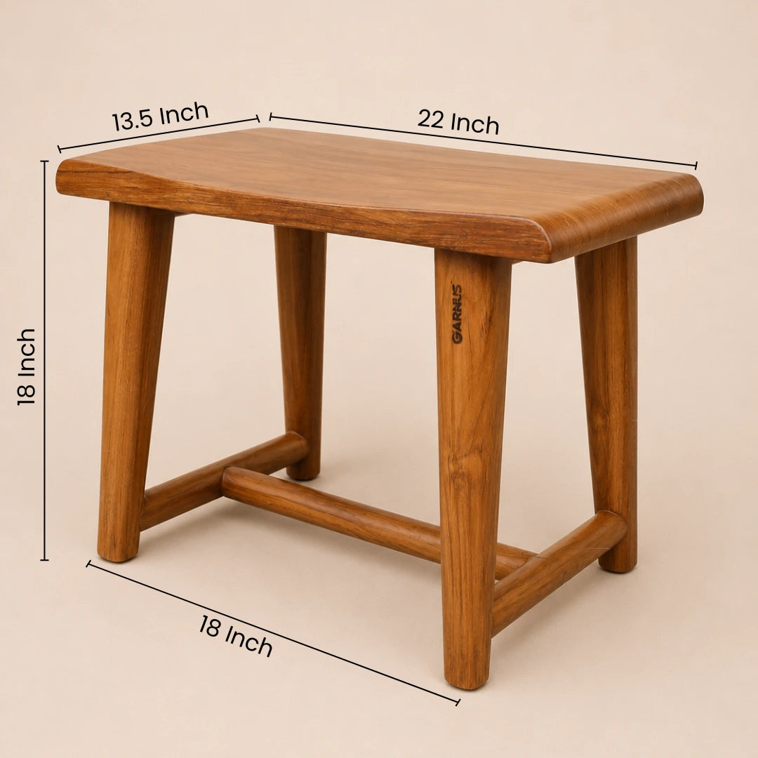 Teak Wood Single Seat Bench