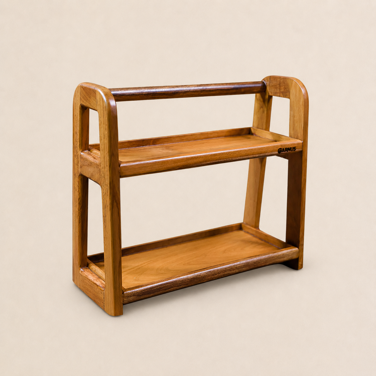 Modern Teak Wood Shelf Organizer