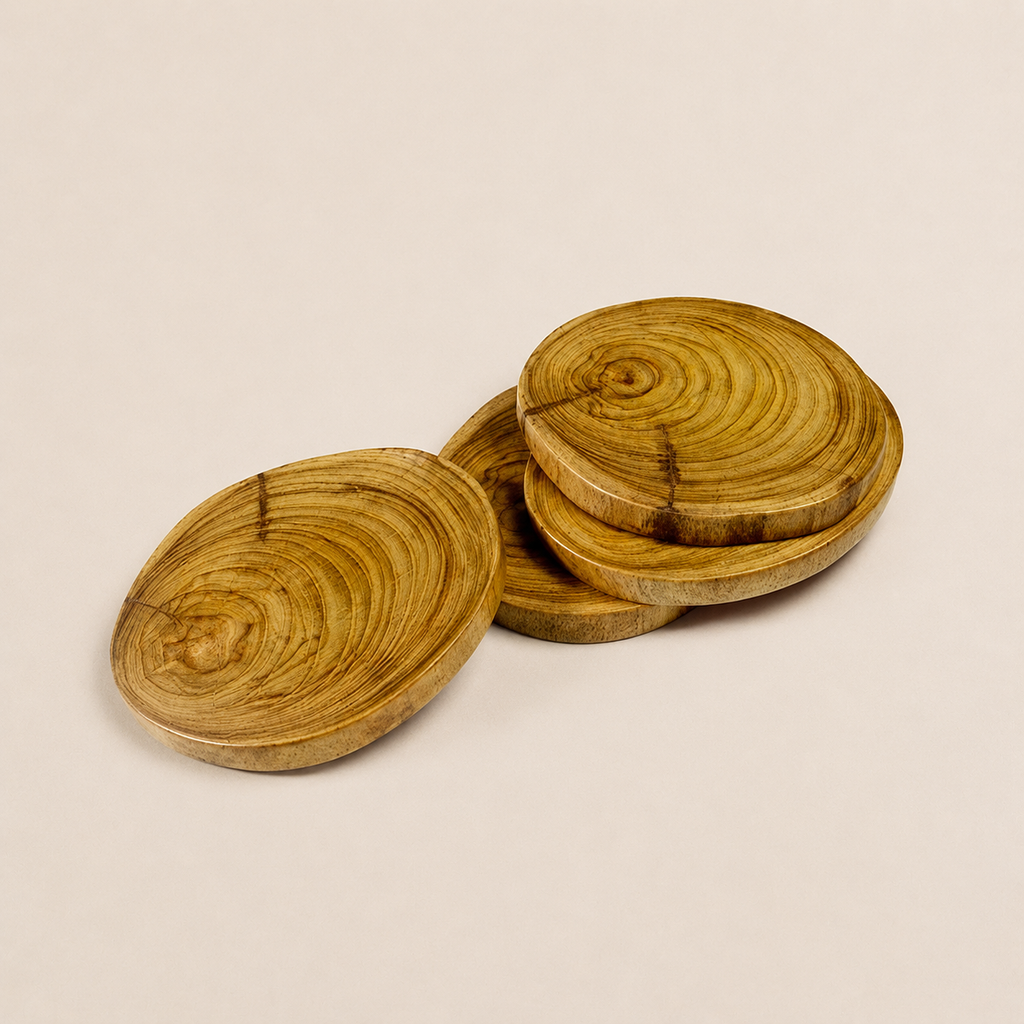 Natural Teak Wood Tea Coaster