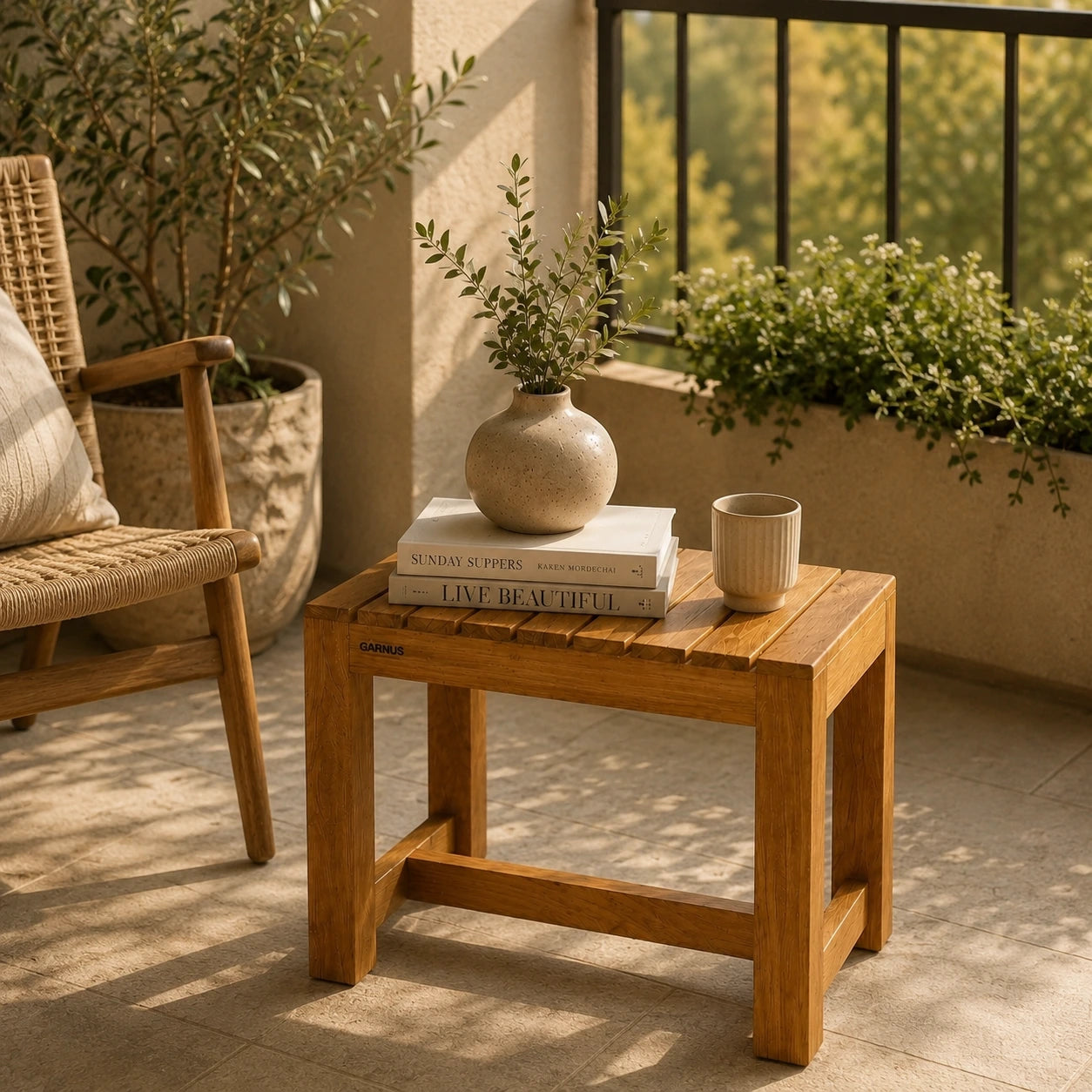 Solid Teak Wood Stool