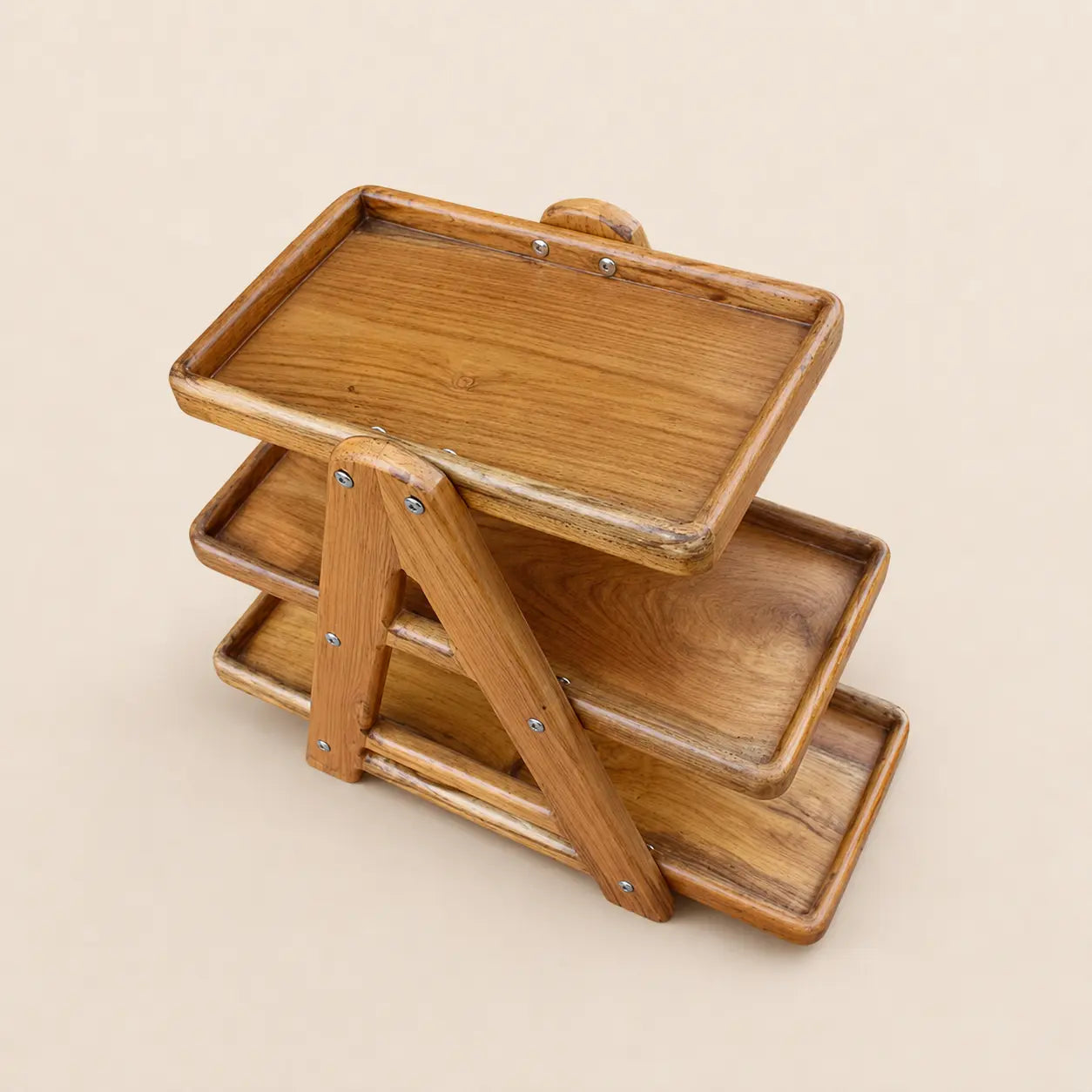 Teak Wood 3-Layer Shelf Organizer