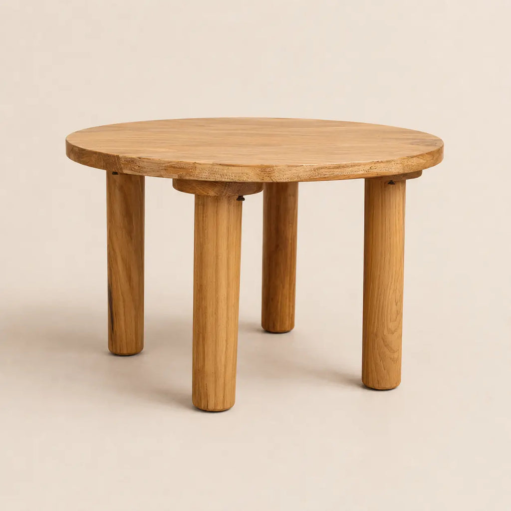 Teak Wood Round Coffee Table