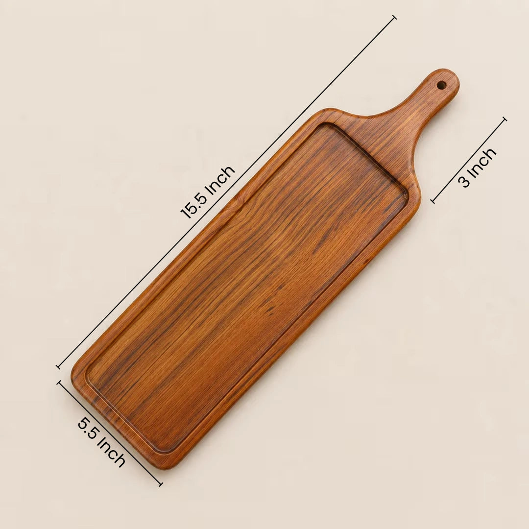 Teak Wood Paddle Serving Tray