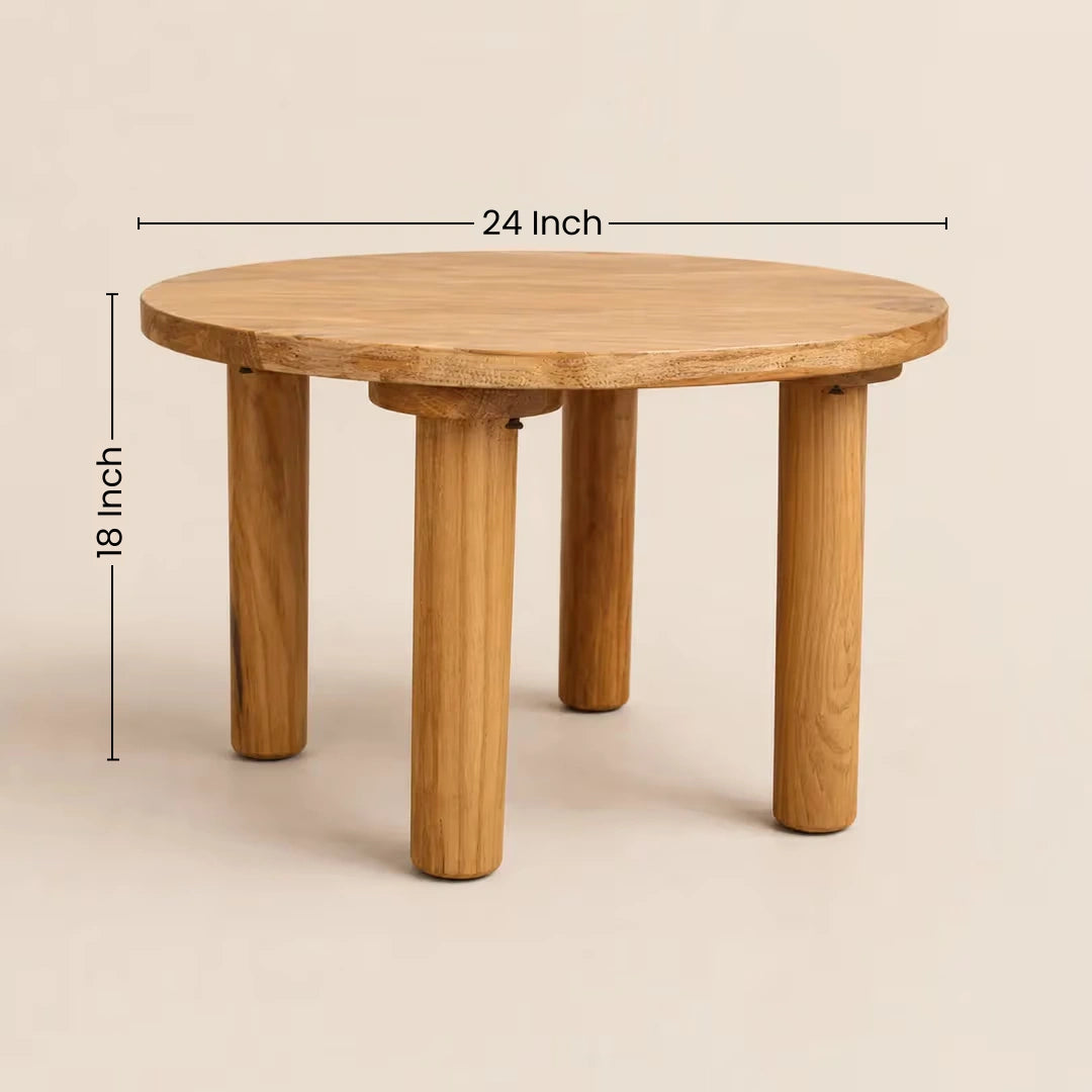Teak Wood Round Coffee Table
