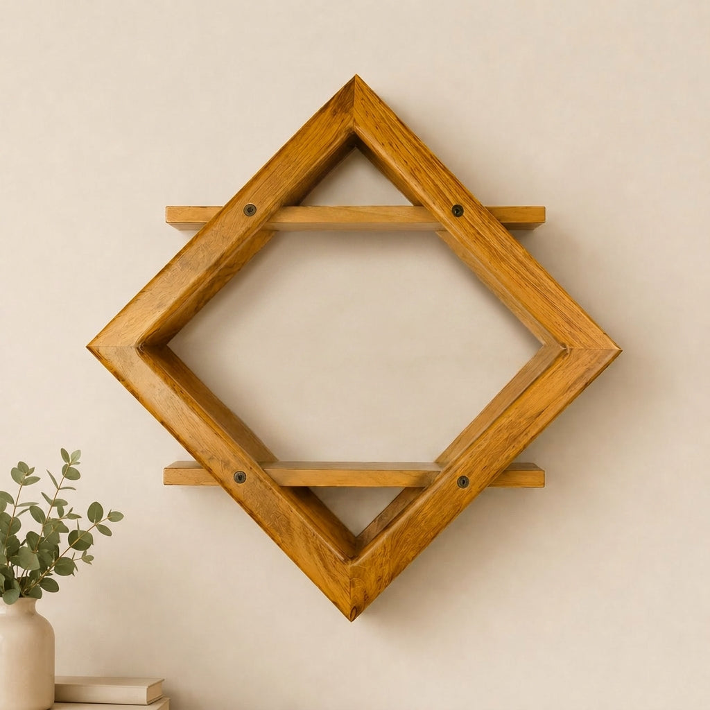 Teak Wood Wall Decoration Shelf