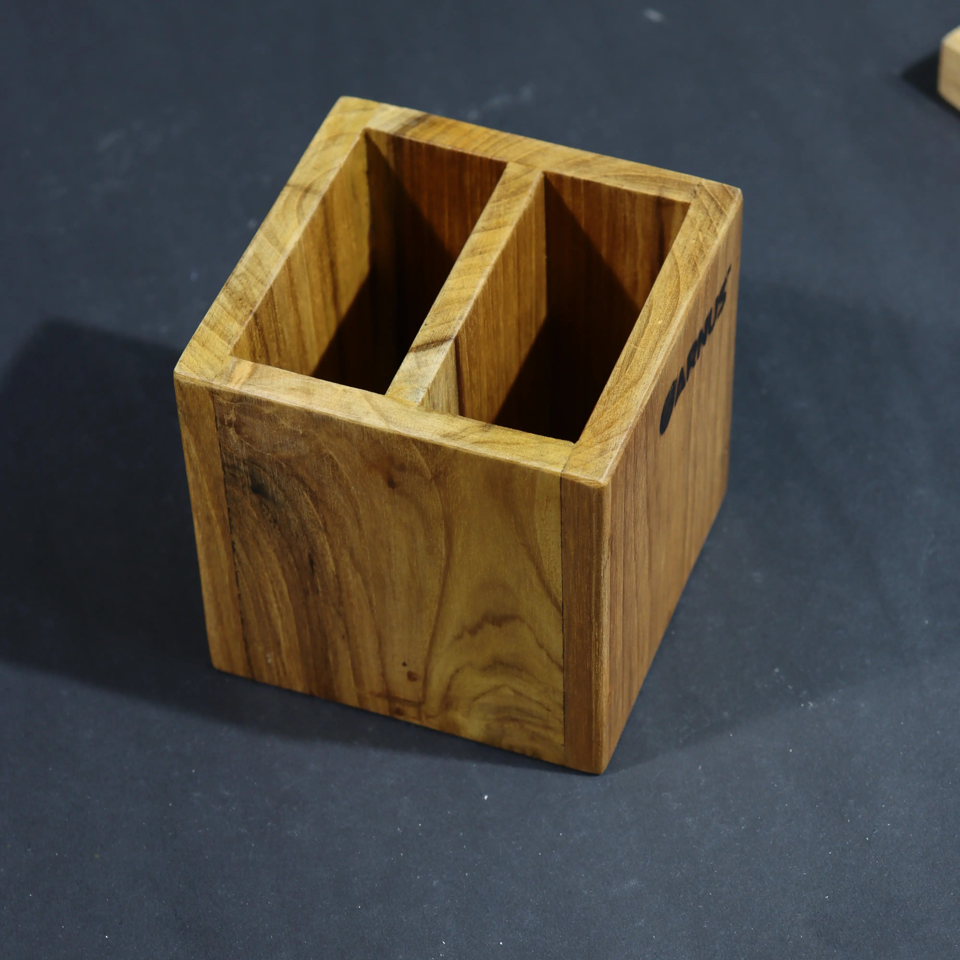 Teak Wood Desk Organizer