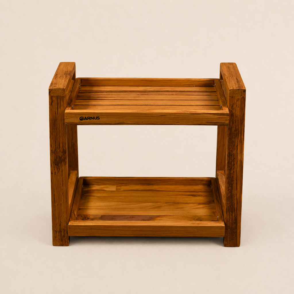 Versatile Teak Wood Shelf Organizer