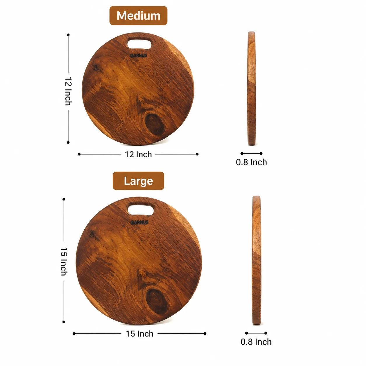 Round Teak Wood Chopping Board
