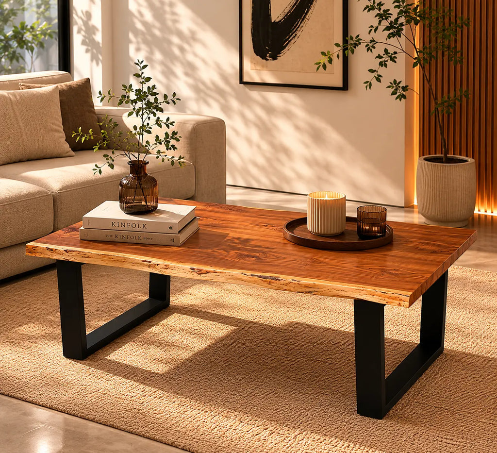 Solid Teak Wood Table (With Dark Walnut colour legs)