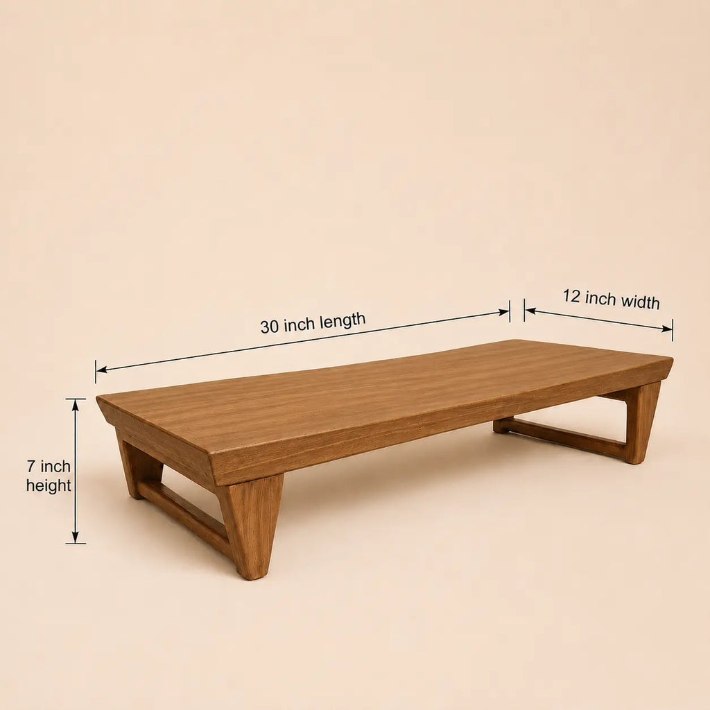 Premium Teak Wood Yoga Bench